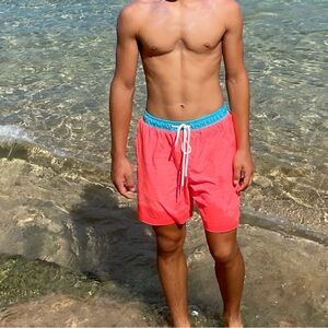 Cove Australia Pink and Blue Swim Trunks Lightweight Drawstring
